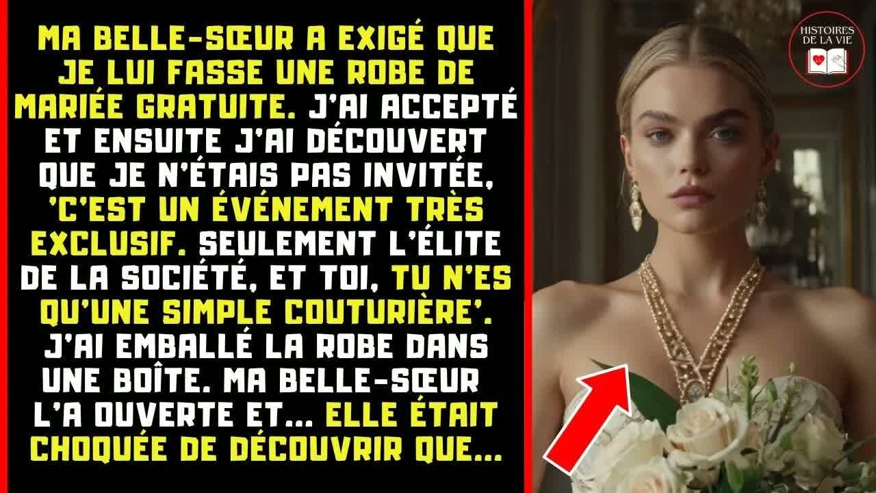 Ma belle-sœur m'a demandé une robe de mariée gratuite. J'ai accepté, puis j'ai découvert que je...