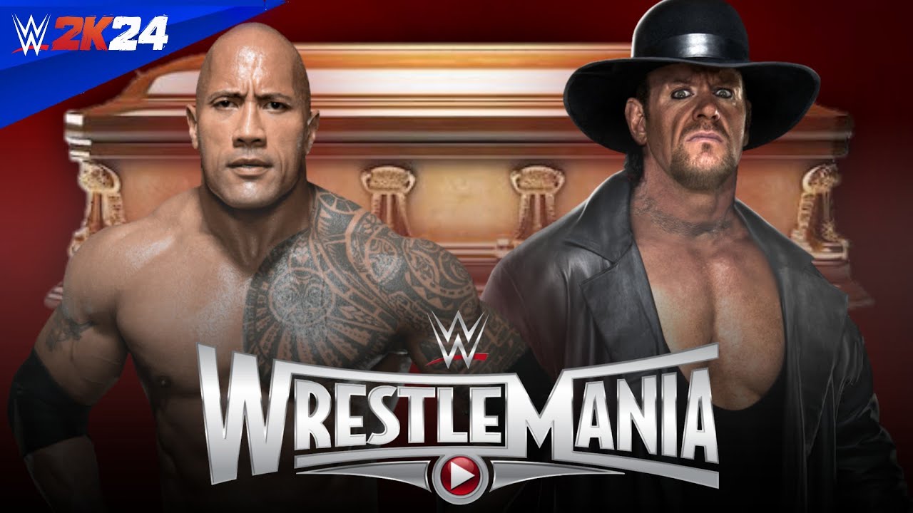 WWE 2K24 - THE ROCK vs THE UNDERTAKER - Casket Match - 60 FPS.