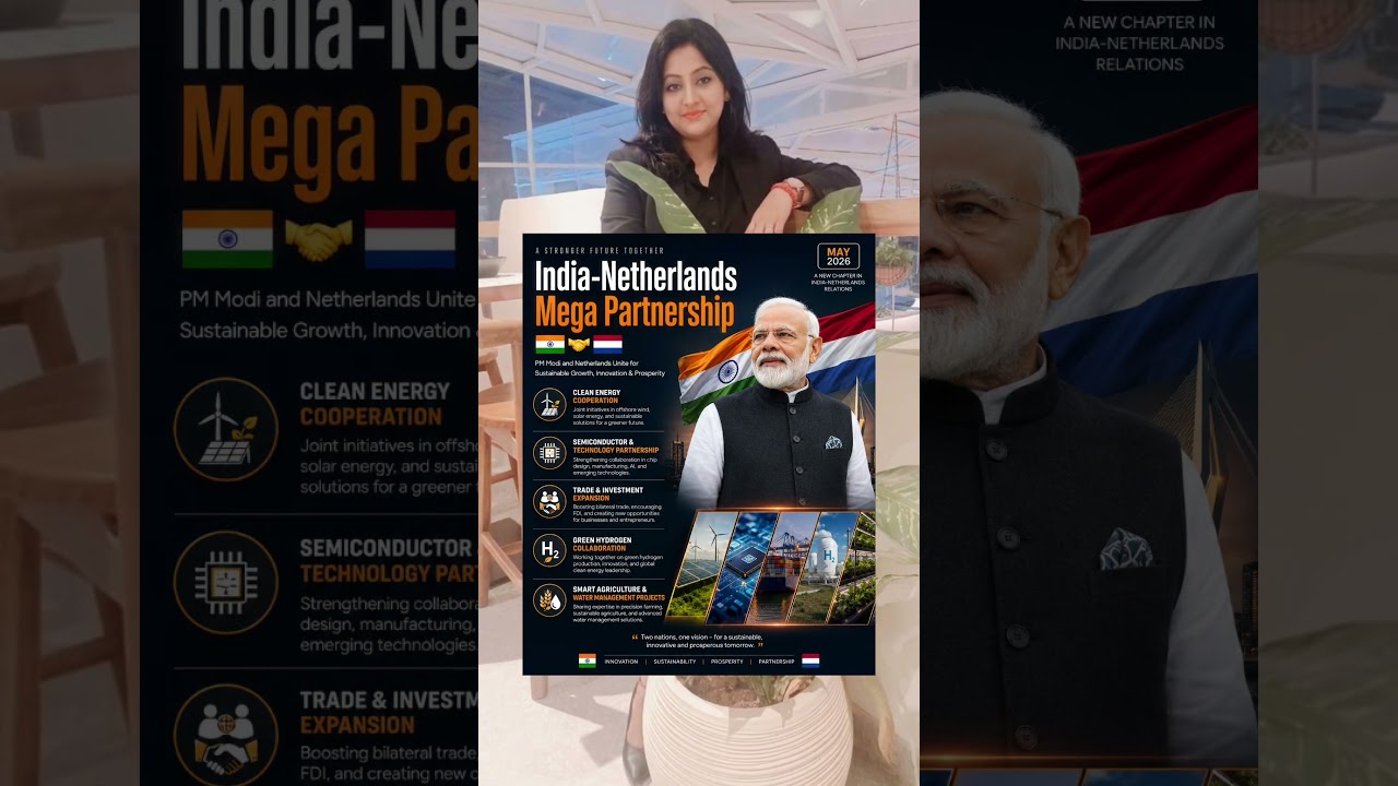 India Netherlands Deal 2026 🔥 |  Modi Mega Deal 🇮🇳🤝🇳🇱 | Global Partnership 🌍 #modi #india #global