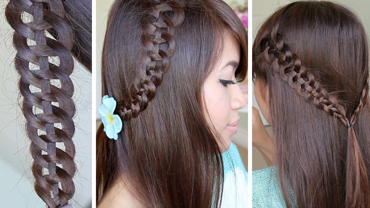 4-Strand Slide-Up Braid Hairstyle Hair Tutorial