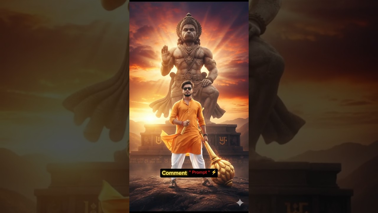 Hanuman DaDa 😍🙏 | Ai Image Editing🔥 | Ai prompt ♊ | #Shorts #YouTubeShorts #AIGenAI #AIPhotoEditing