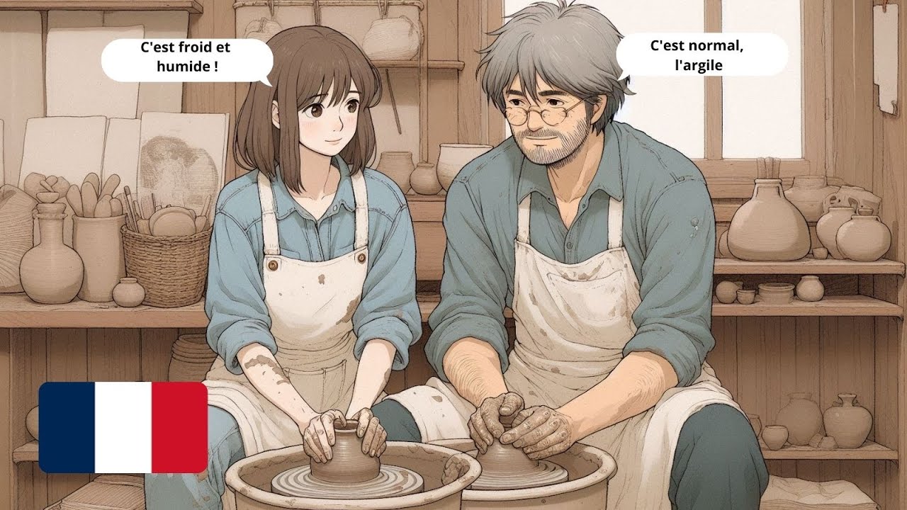 20 Minutes of French Dialogues | At the Pottery Class & Art Workshop (A1-A2)