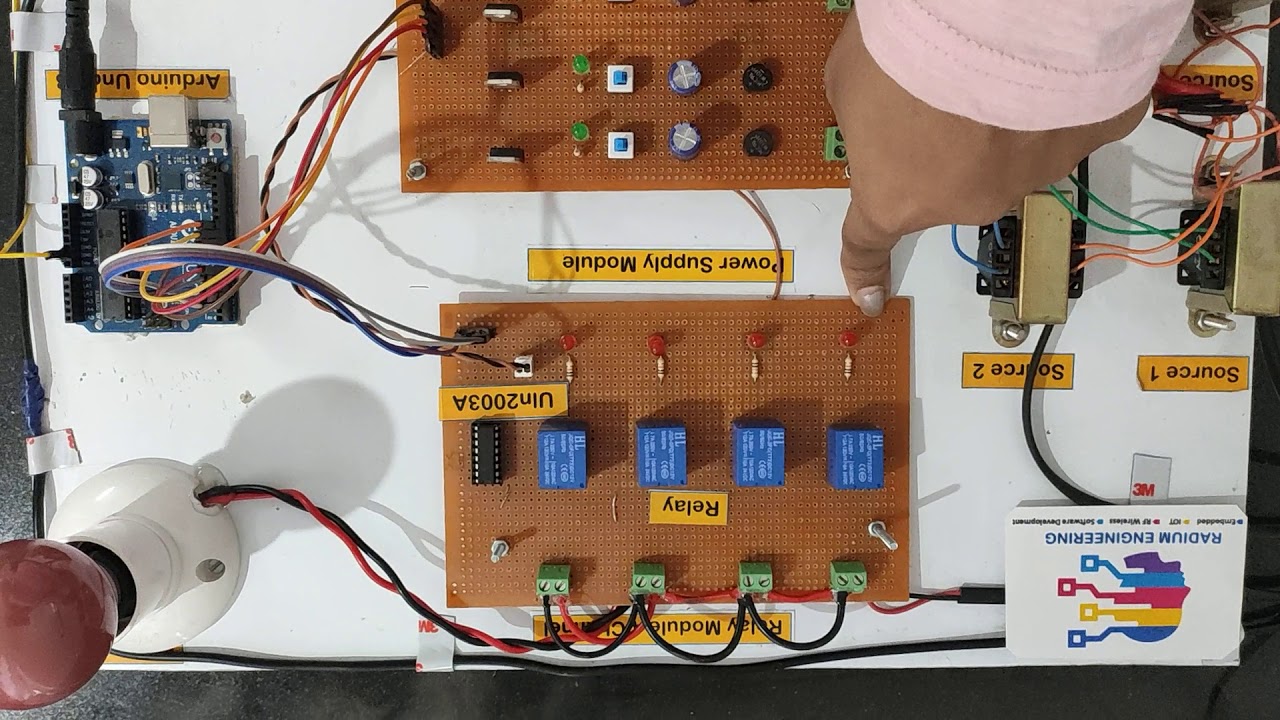 Automatic Power supply for different sources using. Arduino