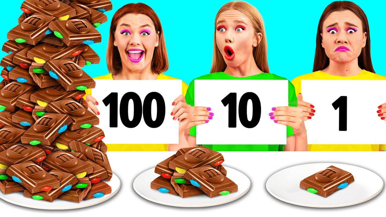 100 Слоев Еды Челлендж | Вкусные Кухонные Лайфхаки от BaRaDa Gold Challenge