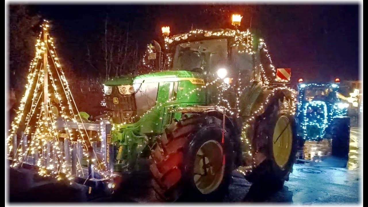 Lichterfahrt der Landwirte in Sievern, verbunden mit einer Demo gegen die Pläne der Bundesregierung