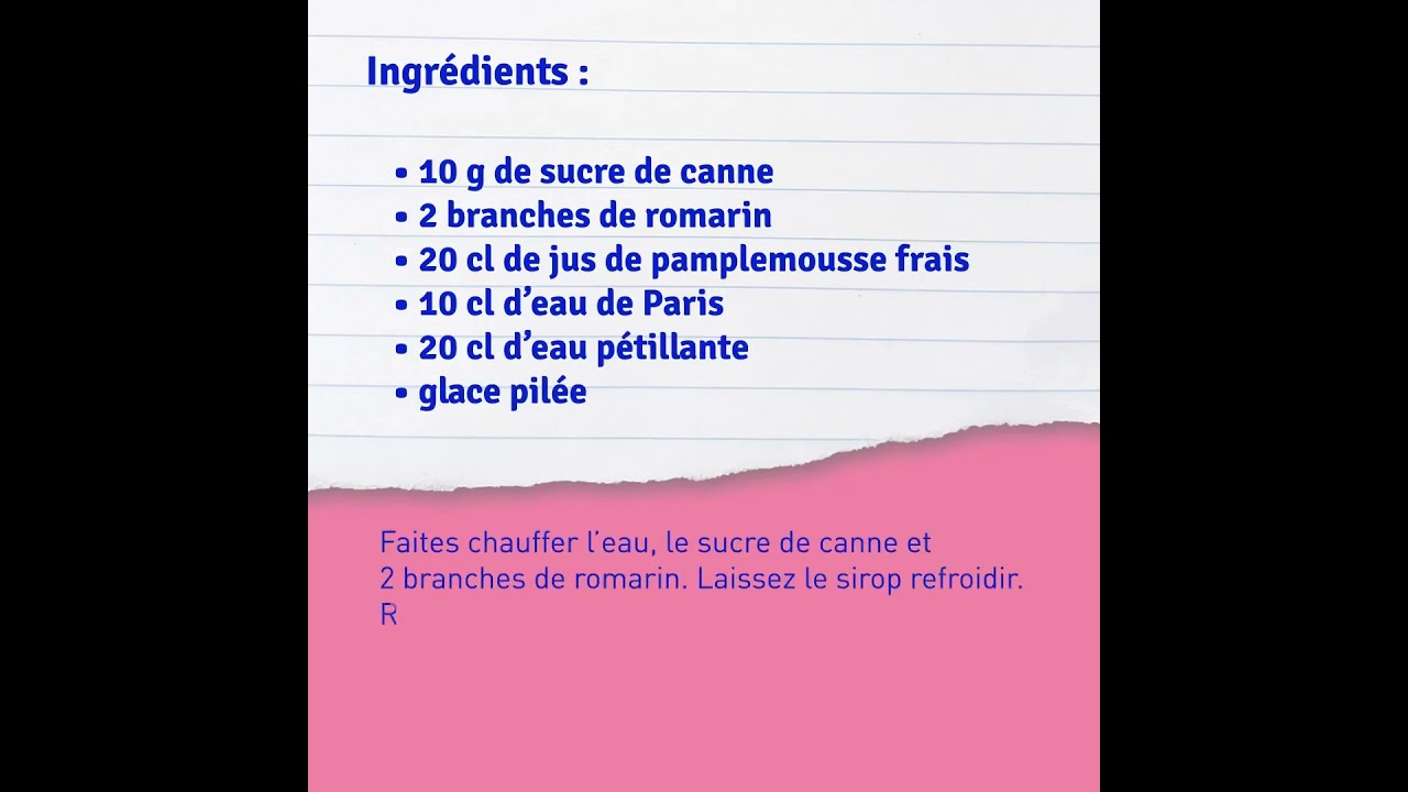 Pink Fantasy - recette de mocktail &agrave; base d'eau de Paris !