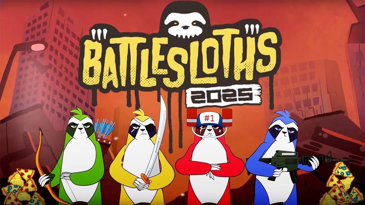 Battlesloths 2025 - #1 - Kill Friends = Get Pizza! (4 Player Gameplay)