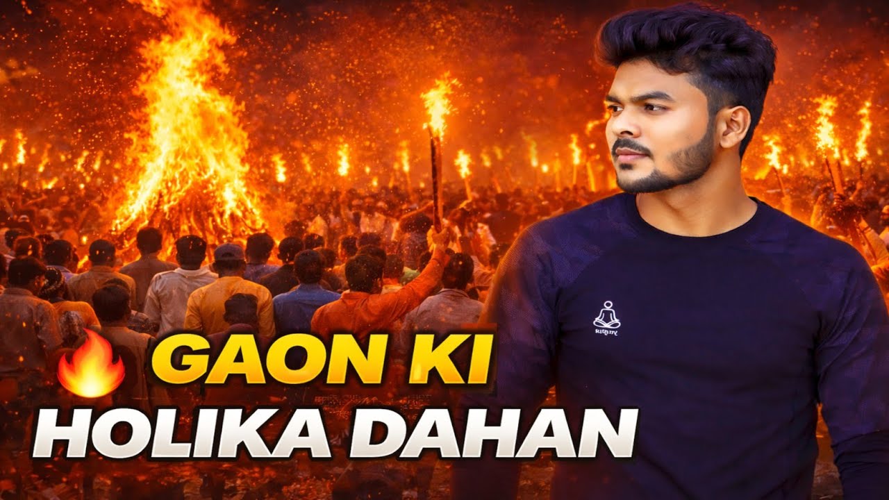 Holika Dahan 2026 🔥 | Village Holi Celebration | Gaon Ka Night View & Village Tour Vlog