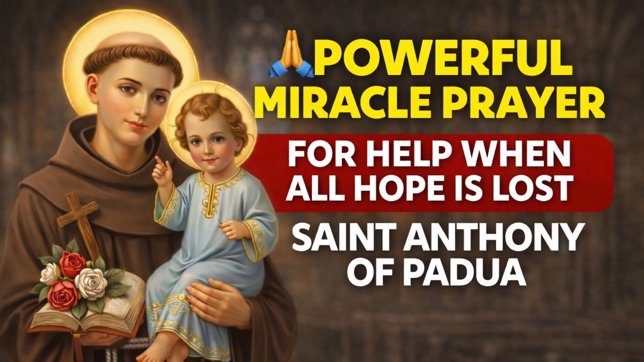 URGENT MIRACLE PRAYER TO SAINT ANTHONY HELPER OF THE HOPELESS 