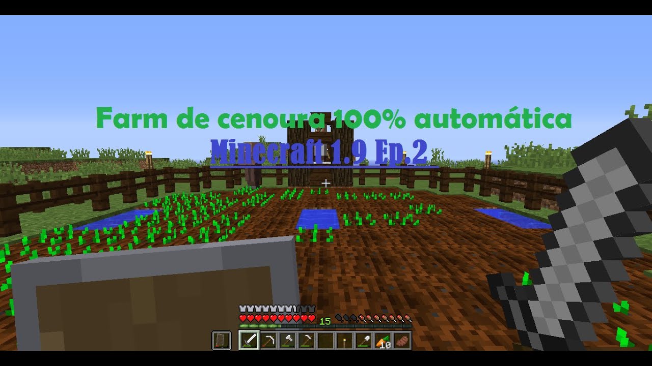 Tentativa de uma Farm de cenoura - Minecraft 1.9 Ep.2