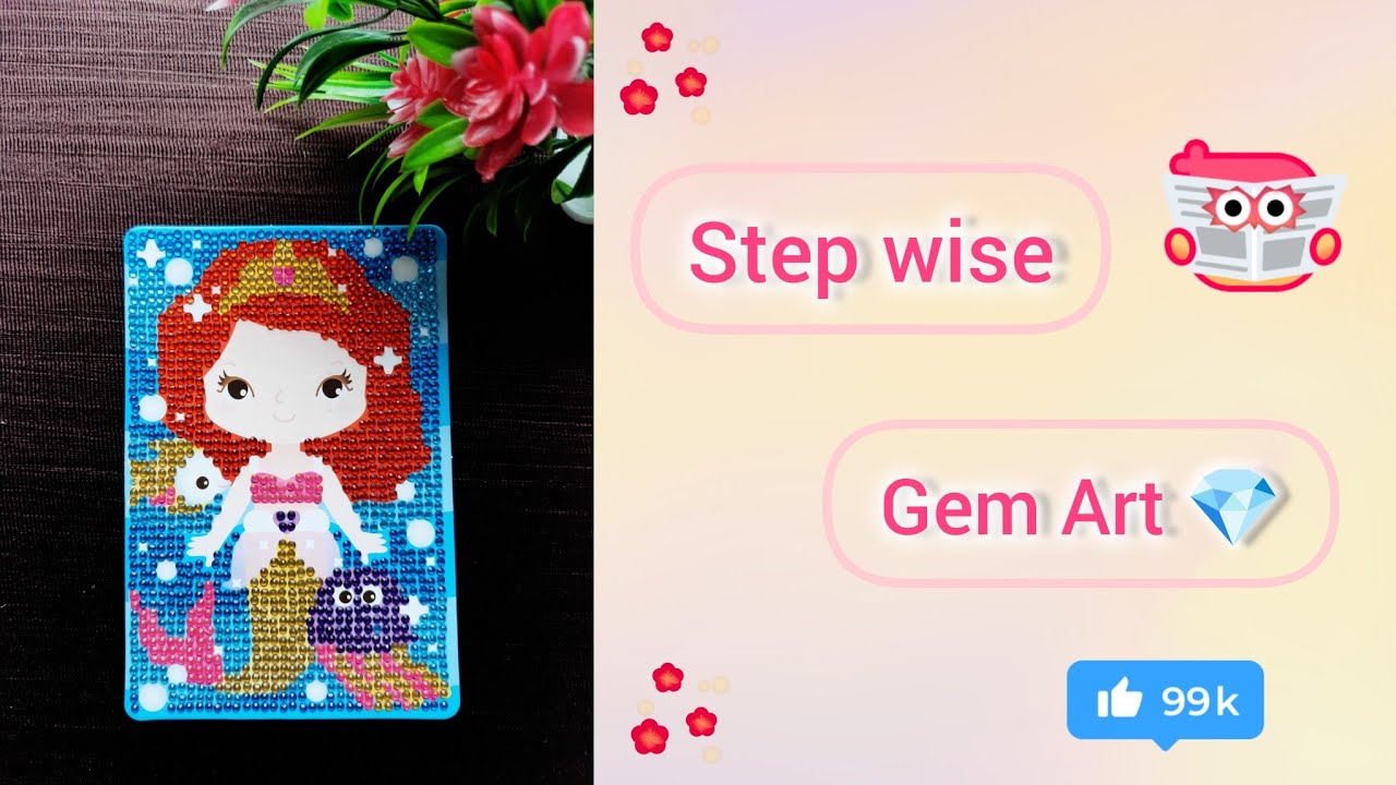 Step wise Gem Art 💎😍 || Craft kit 🎨✨ #gemart #trending #viral #art #craft 