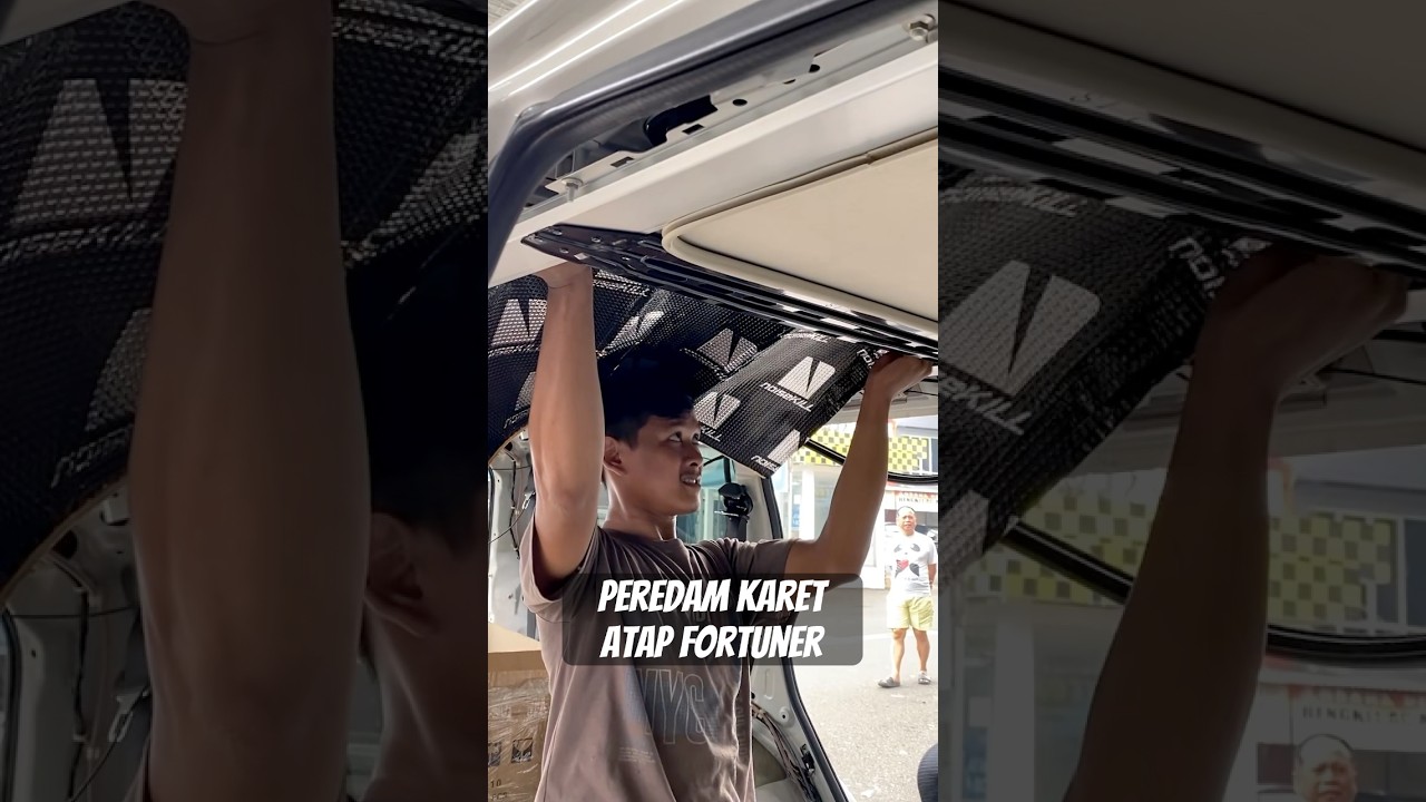 TOYOTA FORTUNER : Hah Heh Hoh, Ngobrol waktu ujan. Akhirnya pasang peredam. #fortuner #modifikasi