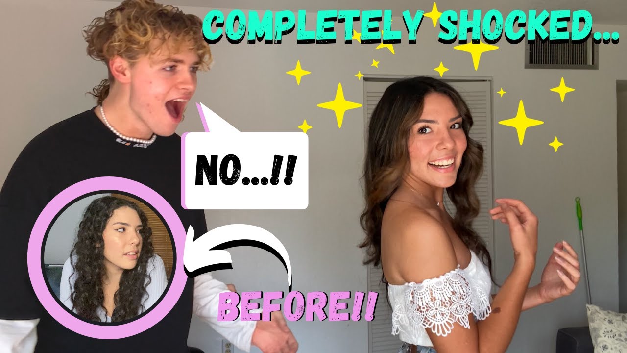 Surprised My BOYFRIEND With My EXTREME HAIR TRANSFORMATION | Andrea & Lewis