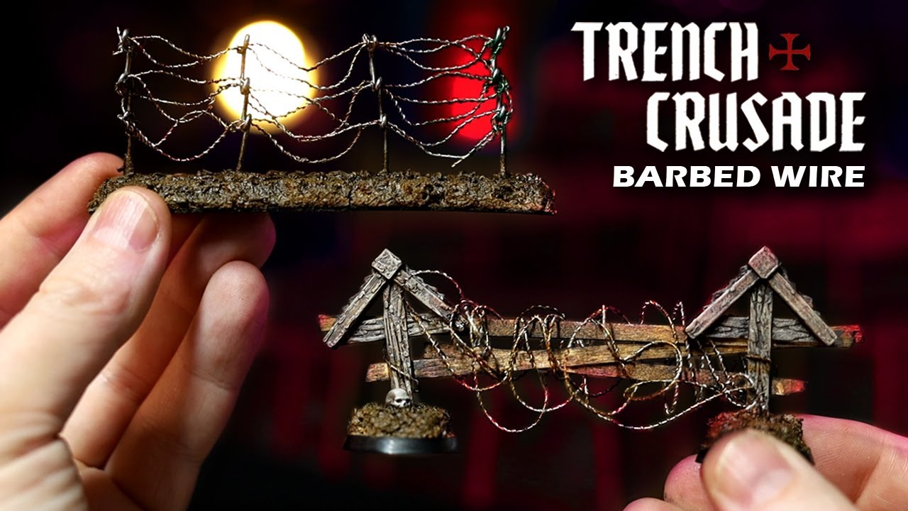 Как сделать заграждения из колючей проволоки для TRENCH + CRUSADE и Warhammer 40K Miniature Tutor...