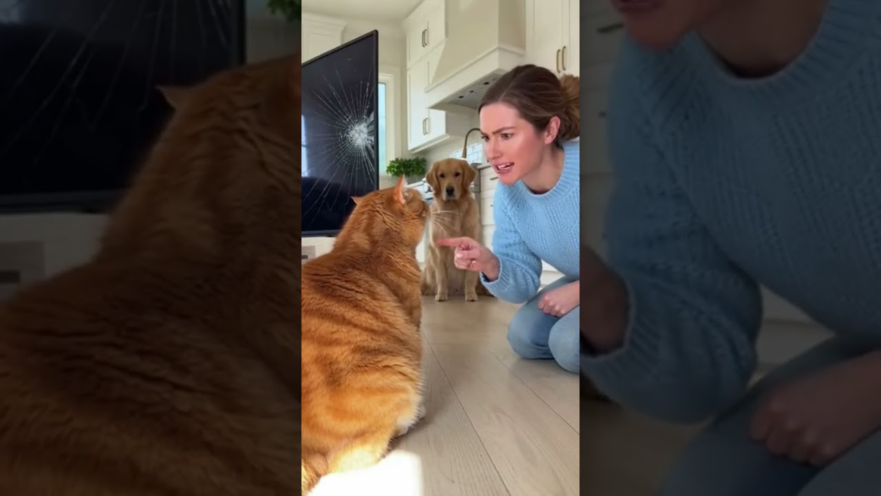 cat blames the dog 