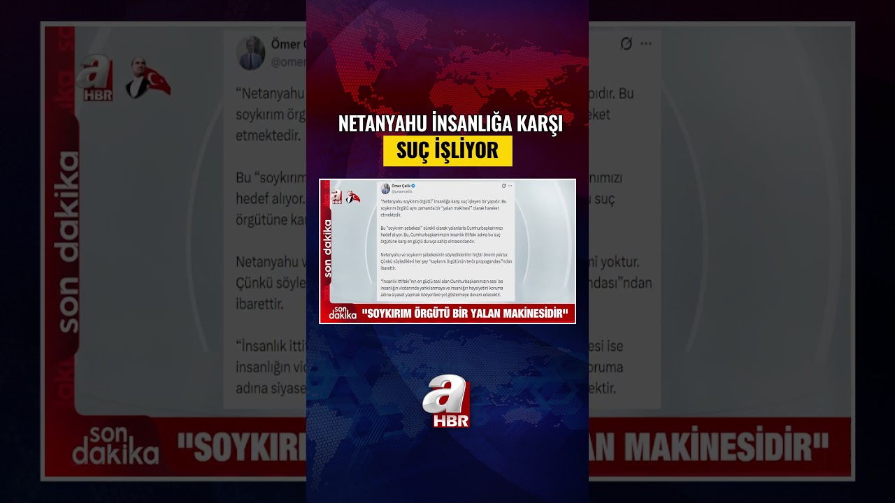 AK Parti S&ouml;zc&uuml;s&uuml; &Ouml;mer &Ccedil;elik'ten Netanyahu'ya &Ccedil;ok Sert Tepki... #shorts #haber