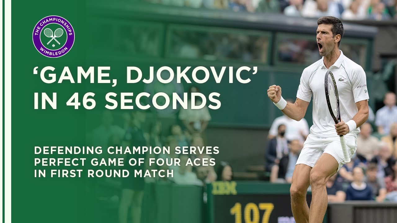 Novak Djokovic Wins A Game In 46 Seconds | Wimbledon 2021
