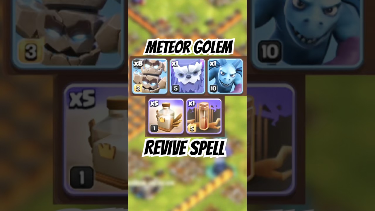 TH18 RUSH BASE DESTROYED 😱 | 8 Meteor Golem + 5 Revive Spell | 3 STAR ATTACK 🔥