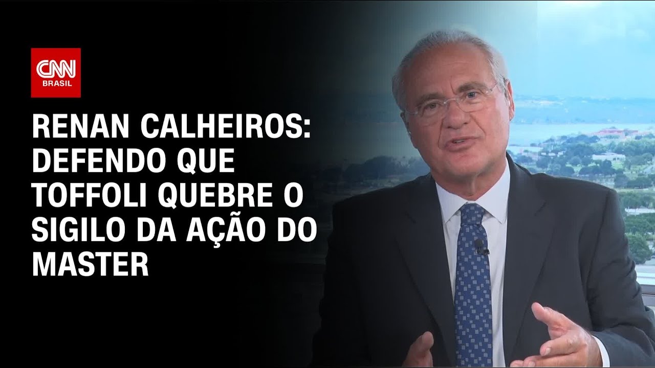 Caso Master: Defendo que Toffoli quebre o sigilo da ação, diz Renan Calheiros | BASTIDORES CNN