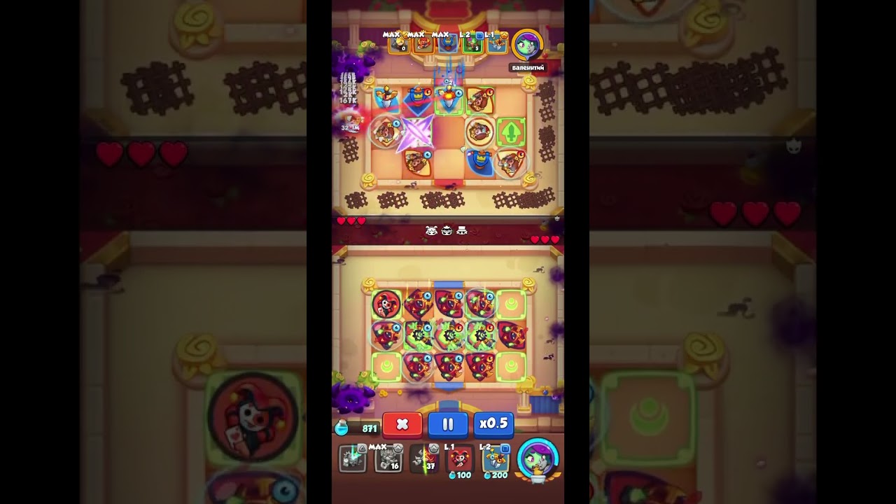 Упс.. Ядовитый фрукт подставил темного Инквизитора🤤 #rushroyale #rrtv #pvp