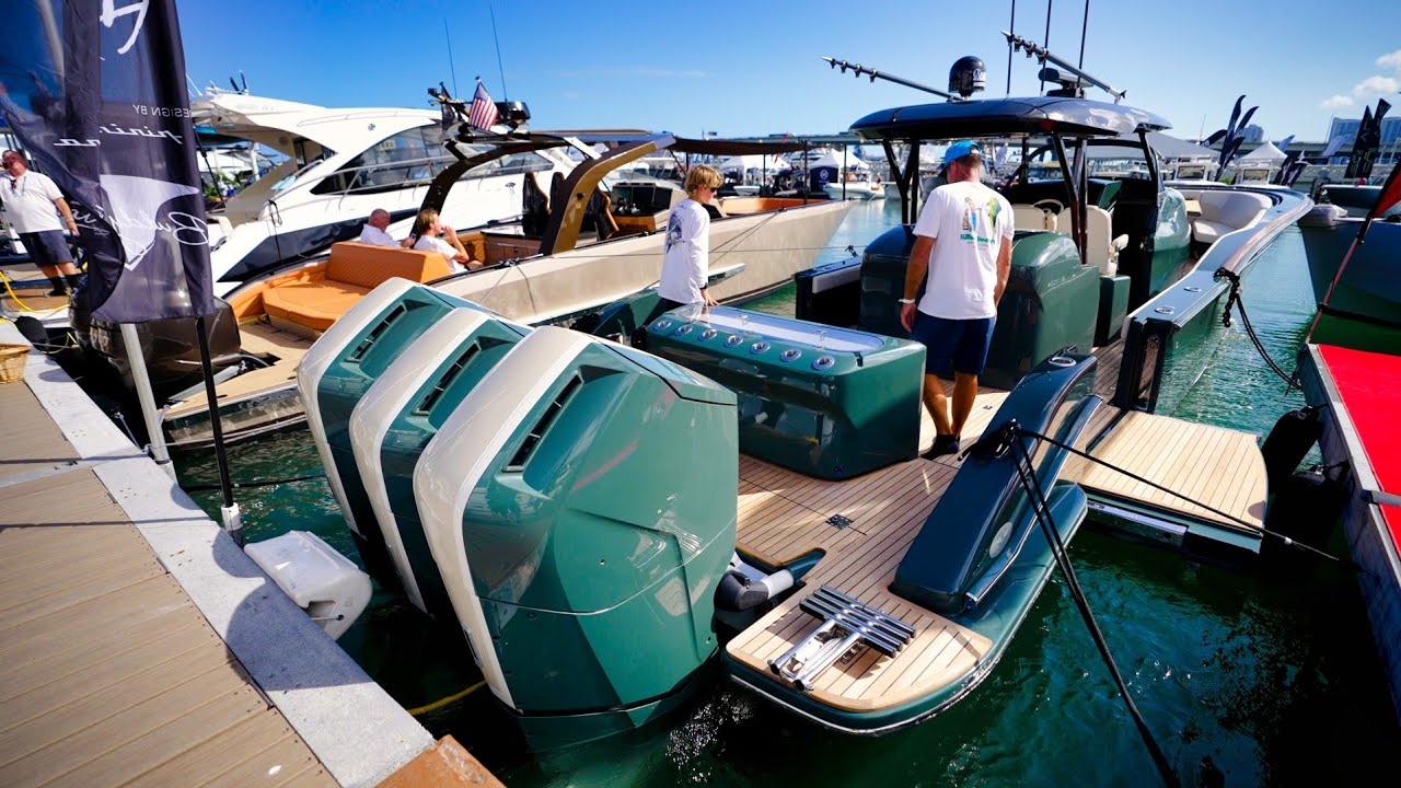 Miami Boat Show 2023 Docks ! Craziness and Complete Walk Through !