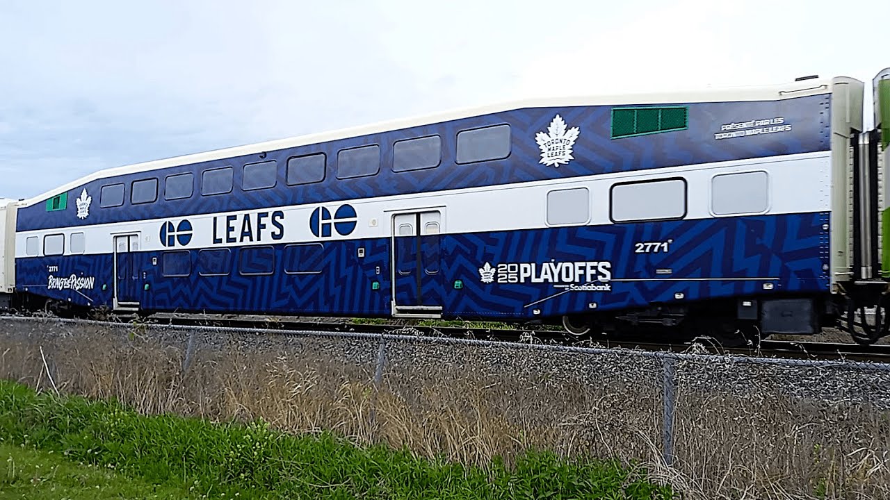 LEAFS CAR 2771!!! GO Transit Consist 644-342 on the Stouffville Line!