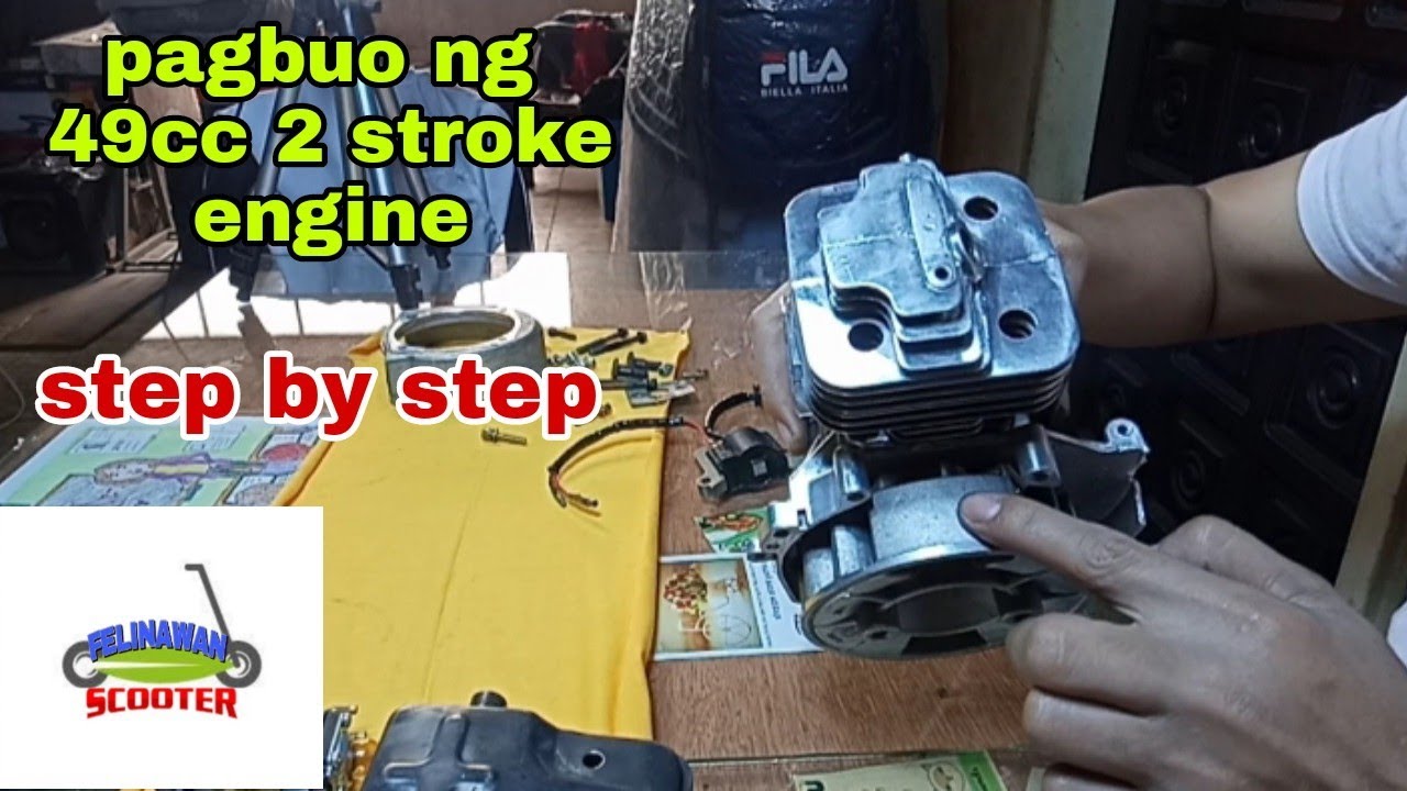 How to assemble 49cc 2 stroke engine for chinaped step by step procedure - FELINAWAN