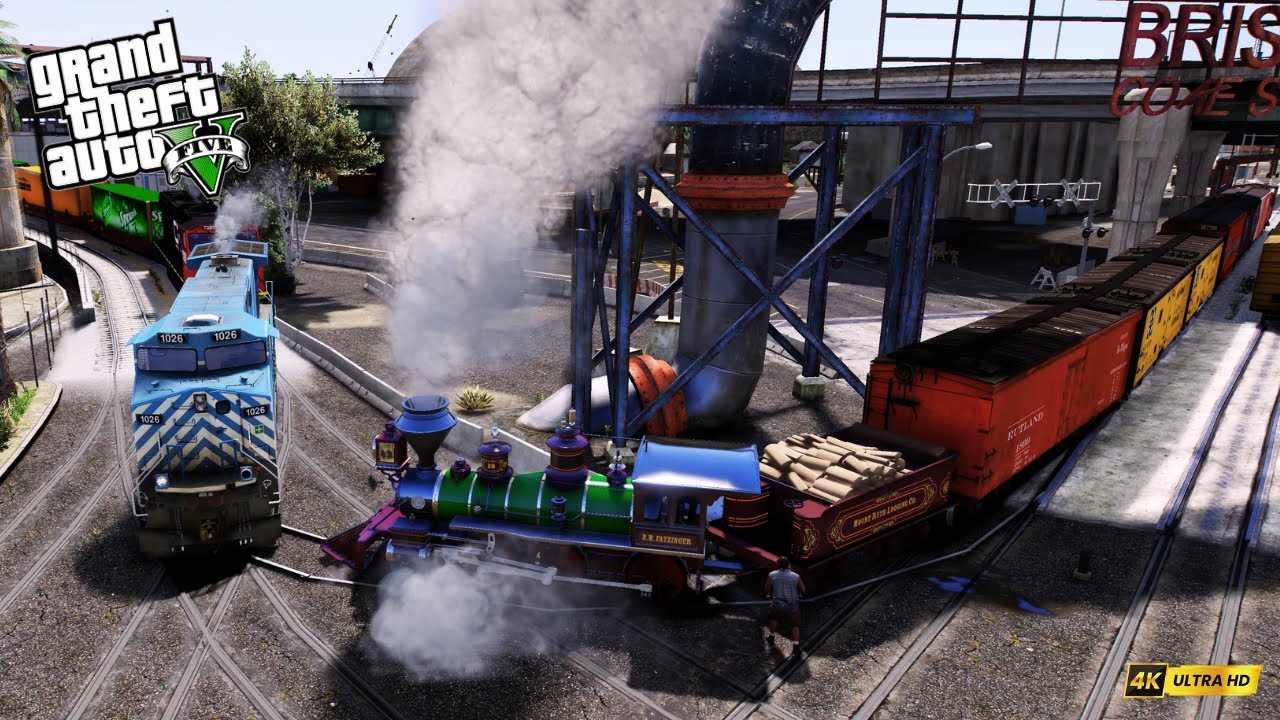 Disneyland Train Went to Dock Route | Grand Theft Auto V