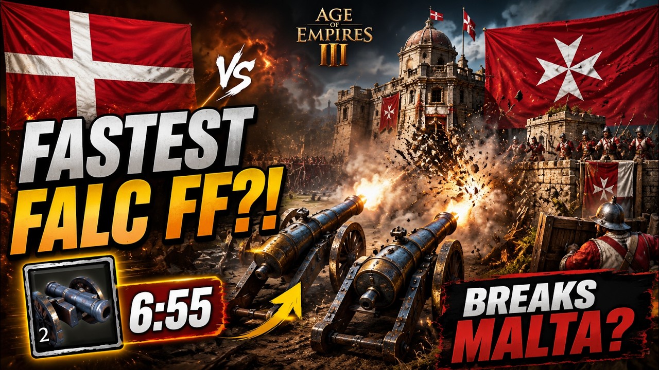 The FASTEST Falconet FF in AoE3?! Denmark Breaks Malta&rsquo;s Defense