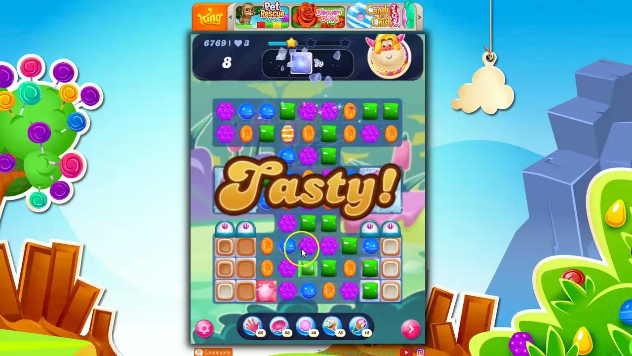 Candy Crush Level 6769 Talkthrough, 28 Moves 0 Boosters
