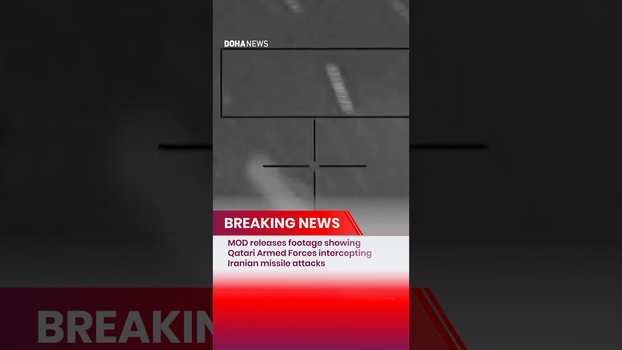 MOD releases footage showing Qatari Armed Forces intercepting Iranian missile attacks