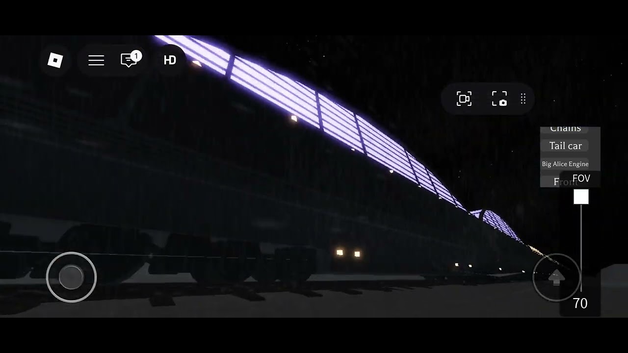 Railfanning snowpiercer (actually this train is not real it was the game of roblox)