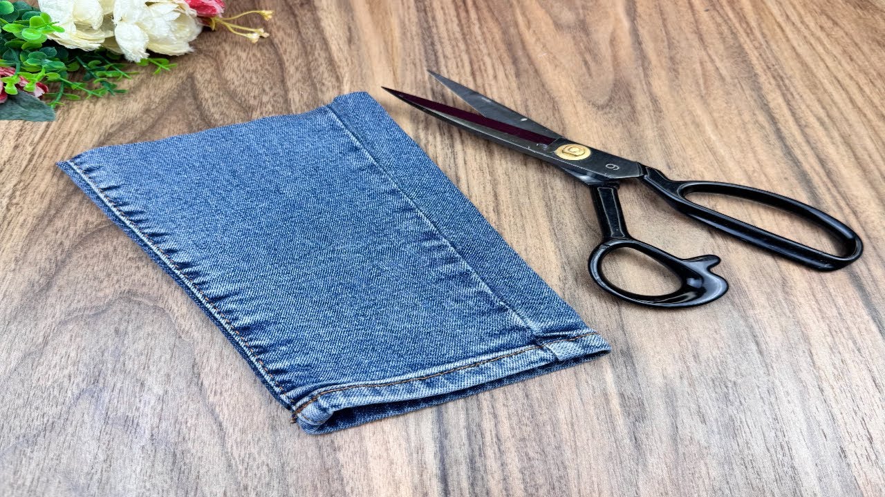 What can you do with just a little piece of denim fabric ? You must watch and see