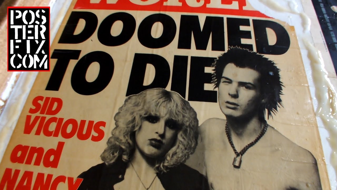 RESTORING Sid Vicious & Nancy Spungen -  Doomed to Die - 1979 Poster Fix