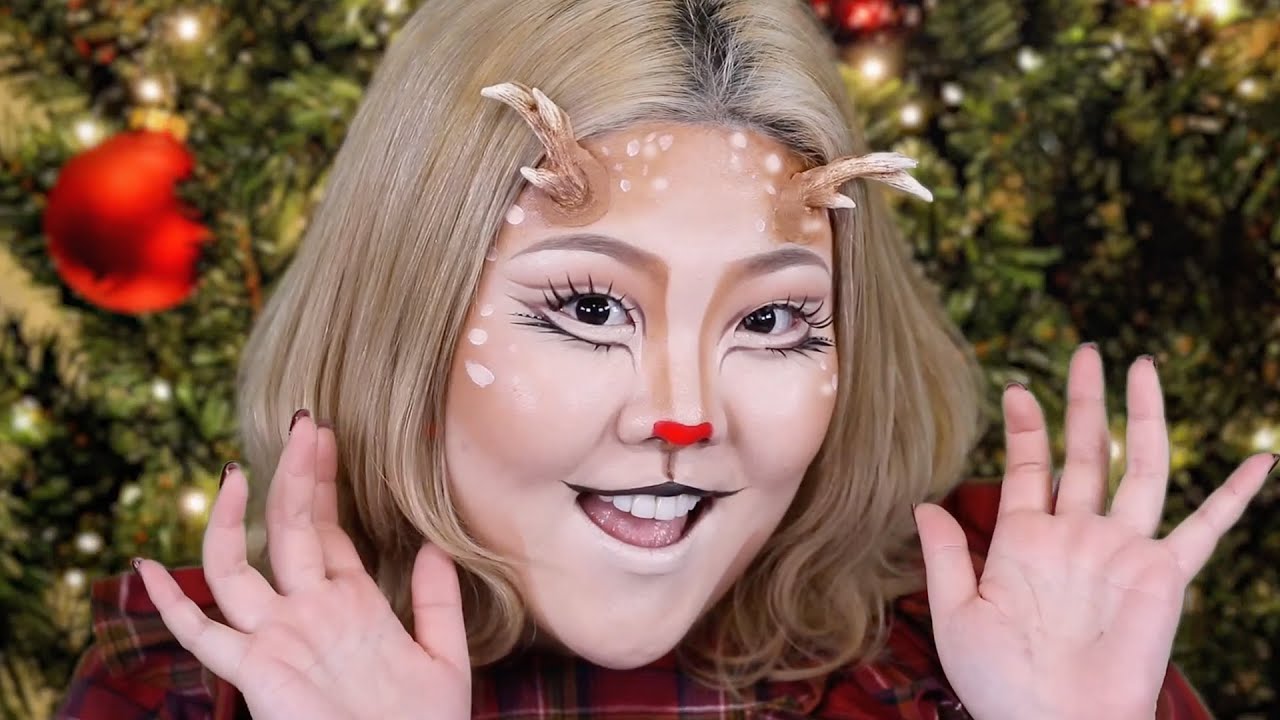 *🦌홀돌프 사슴 코는 매우 반짝✨이는 코 ➕🔴➕Rudolph make up