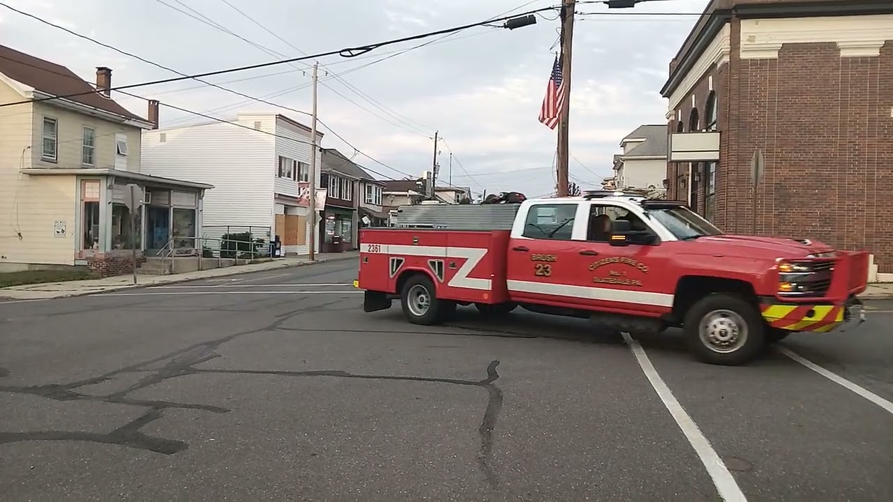 Lights and sirens fire truck parade Coaldale pa.