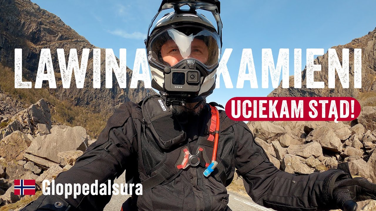 MOTOCYKLEM PO NORWEGII. GIGANTYCZNE OSUWISKO SKALNE! Wycieczka na Suzuki DL650 V-strom