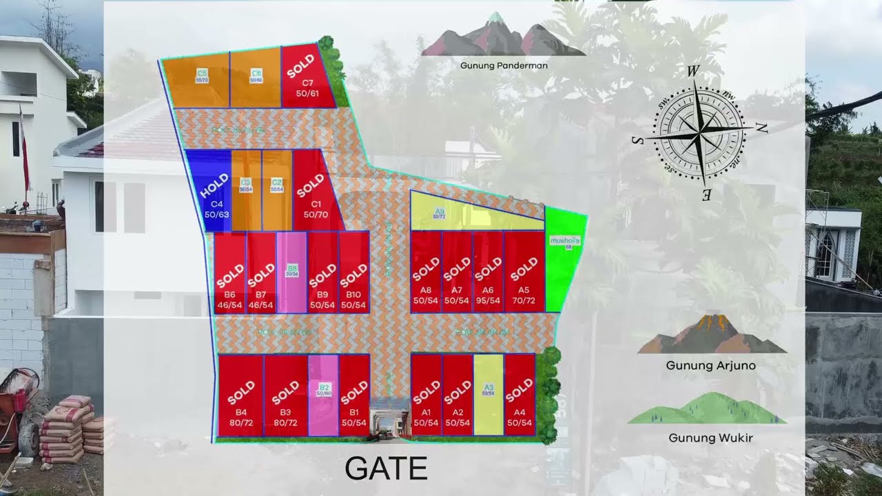 Siteplan VS Reality - Villa Penghasil Pasif Income Harian. Investasi Properti 2022