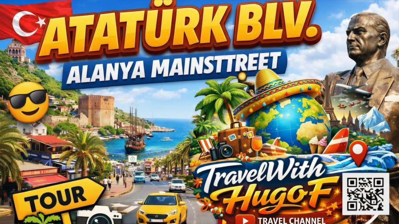 🇹🇷 Главная улица Алании Бульвар Ататюрка @TravelwithHugoF #alanya #mainstreet #turkey