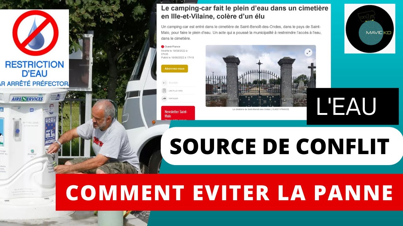 L’EAU EN CAMPING-CAR SOURCE DE CONFLIT:  ÉVITER LA PANNE