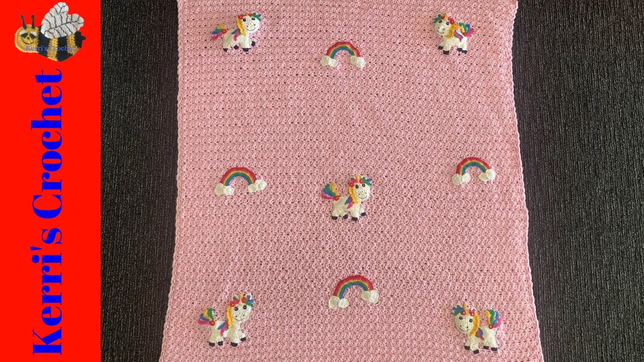 Crochet Unicorn Baby Blanket