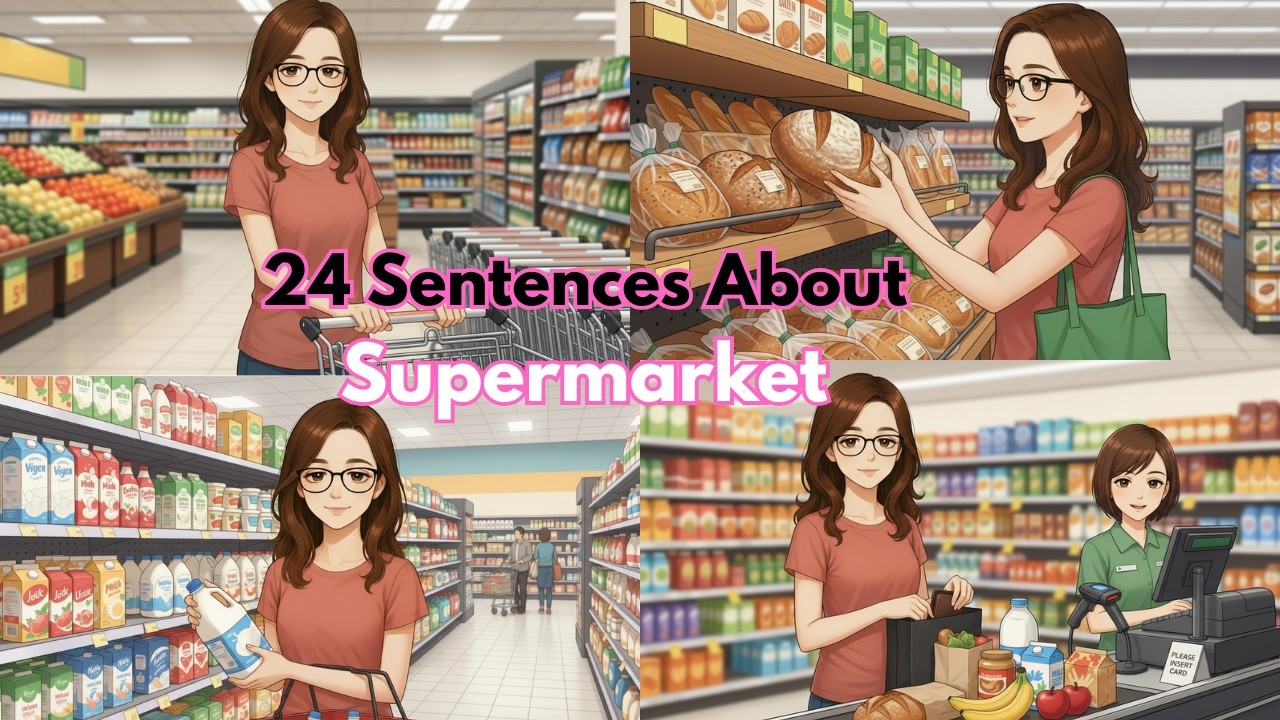 Speak English Every Day 🗣️ | 24 Useful English Sentences at the Supermarket
