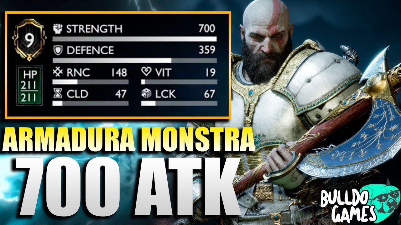 God Of War RAGNAROK ARMADURA MAIS FORTE! 700 DE ATAQUE! MELHOR BUILD DO JOGO