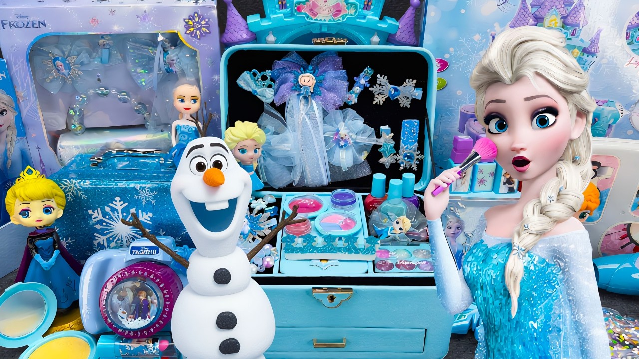 Ultimate Frozen House Playset❄️ FROZEN Elsa Beauty Makeup Collection ASMR Review Toys