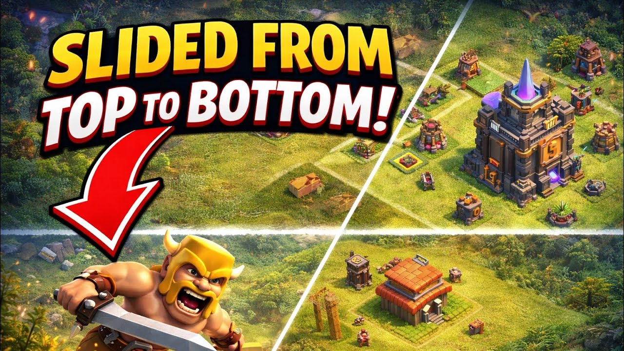 Slided From TO to BOTTOM  || CLASH OF CLANS 