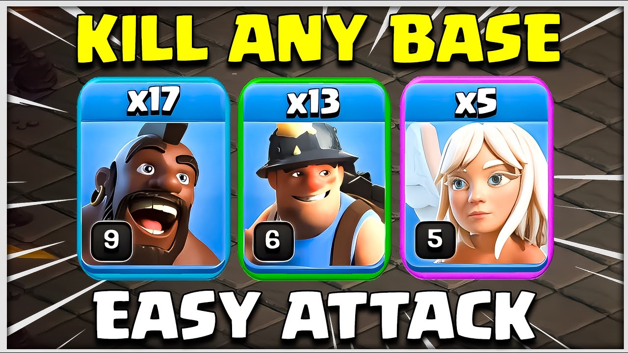 KILL ANY BASE TH12 Hybrid Easy Attack Strategies | Hog Miner