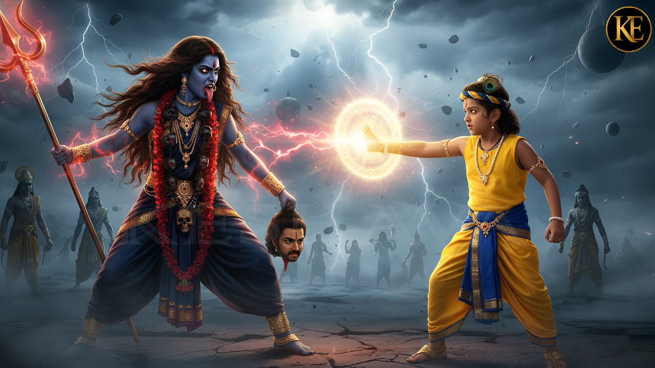 बाल कान्हा क्यों भिड़े काली माता से जानिए इस दिव्य युद्ध का रहस्य || YMKN || Shree Krishan leela
