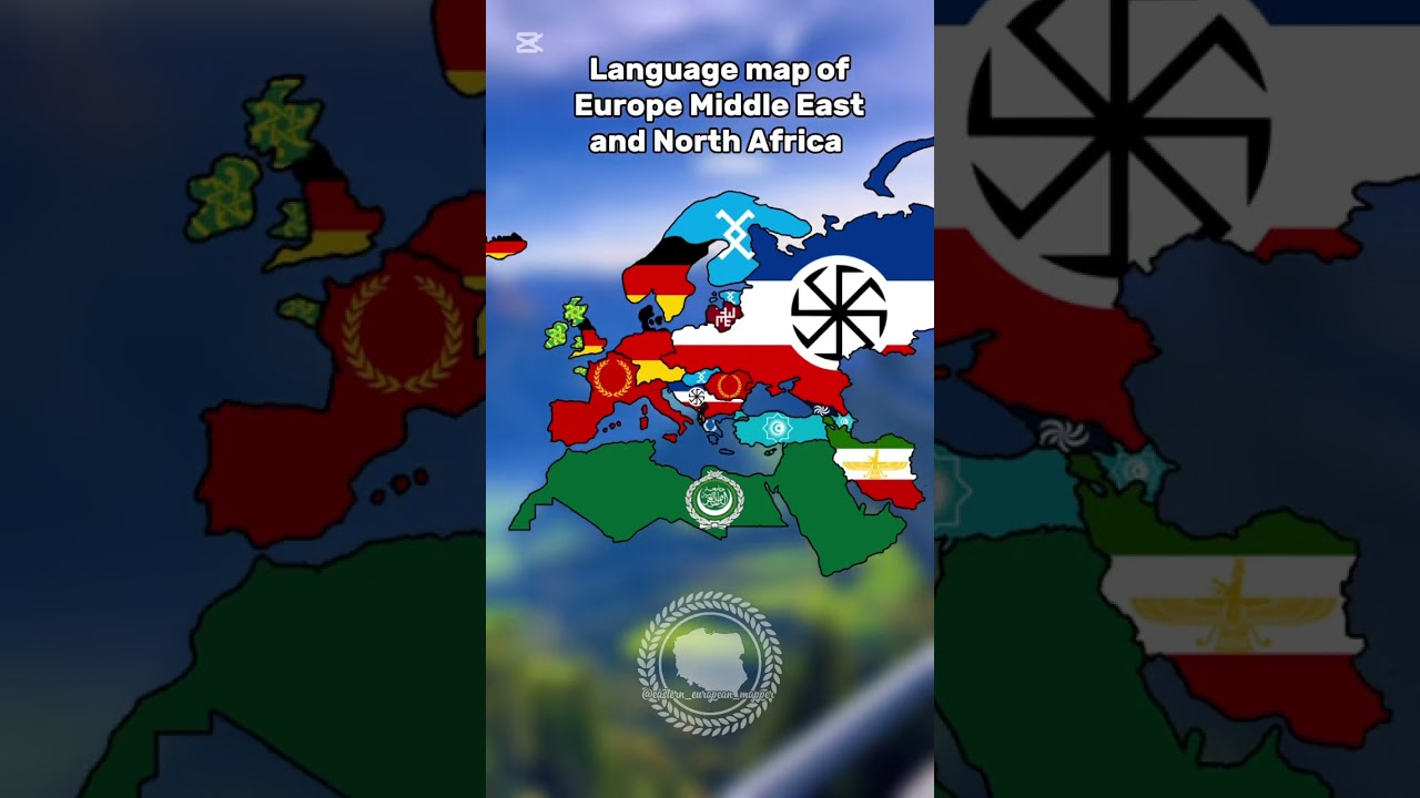 Language map of Europe Middle East and North Africa #mapping