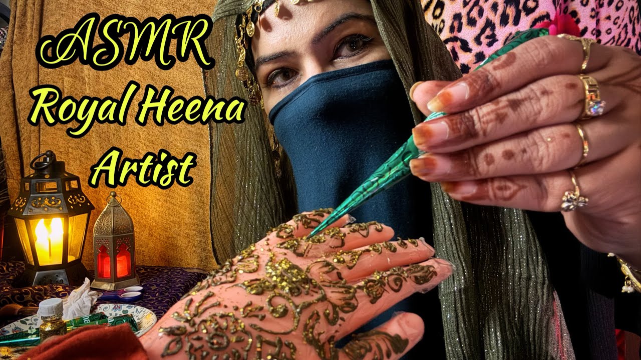 👑Royal Henna Artist Whispers Ancient Desert Stories While Applying Beautiful Designs🌿ASMR