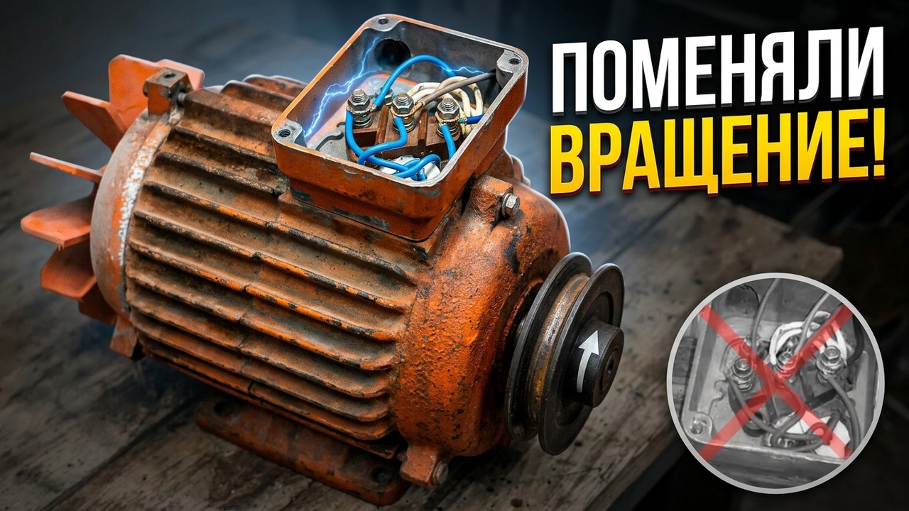 Как поменять вращение электродвигателя 220 в.
